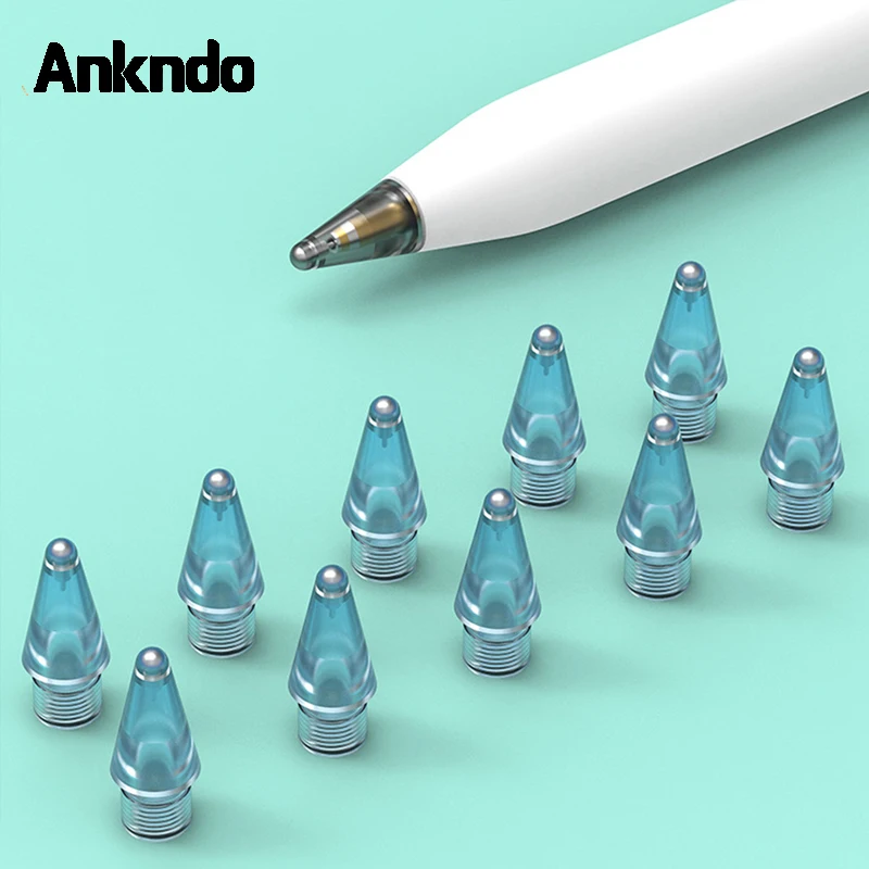

ANKNDO для Apple Pencil Gen 1/2, сменный наконечник для iPad, перо стилуса, запасной прозрачный перо, наконечник стилуса 1-го 2-го поколения