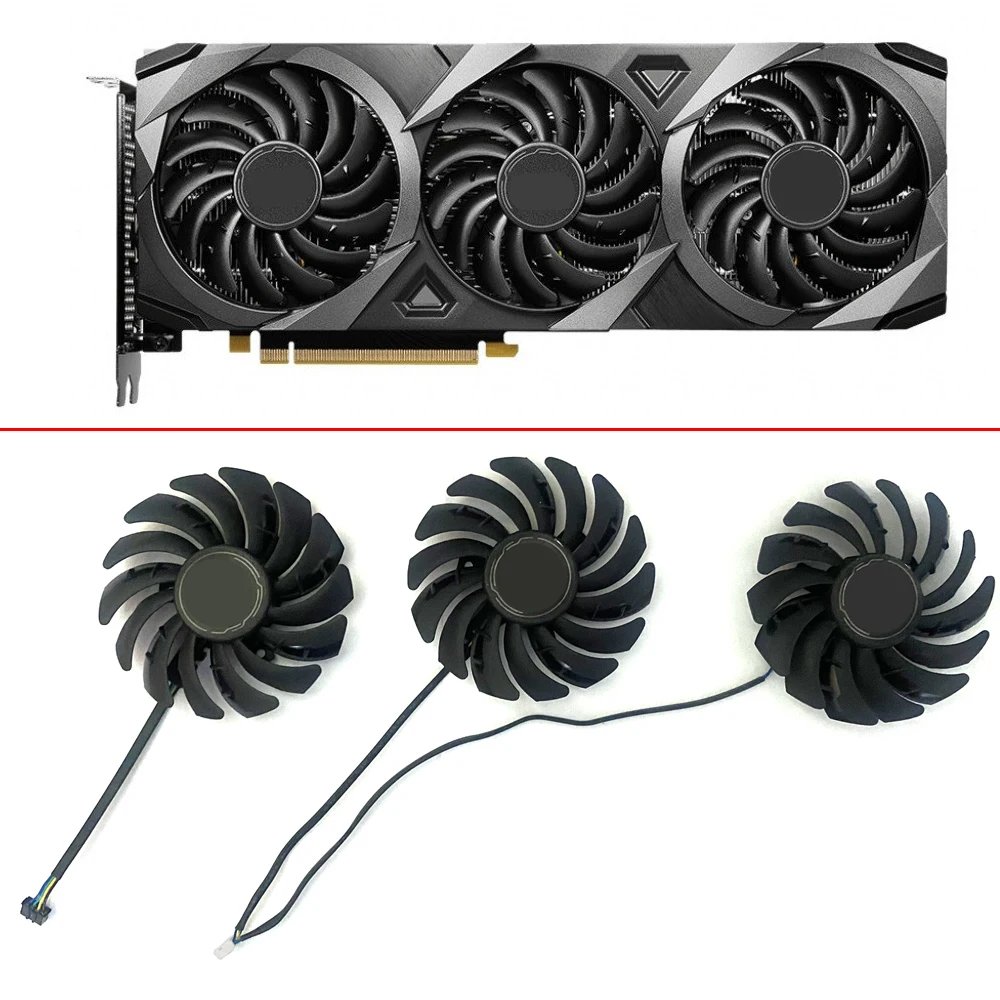 

PLD09210B12HH 85 мм 4PIN 12В 0.4A Охлаждающие вентиляторы RTX3060 вентилятор GPU для MSI GeForce RTX 3060 VENTUS 3X 12G OC сменный охлаждающий вентилятор