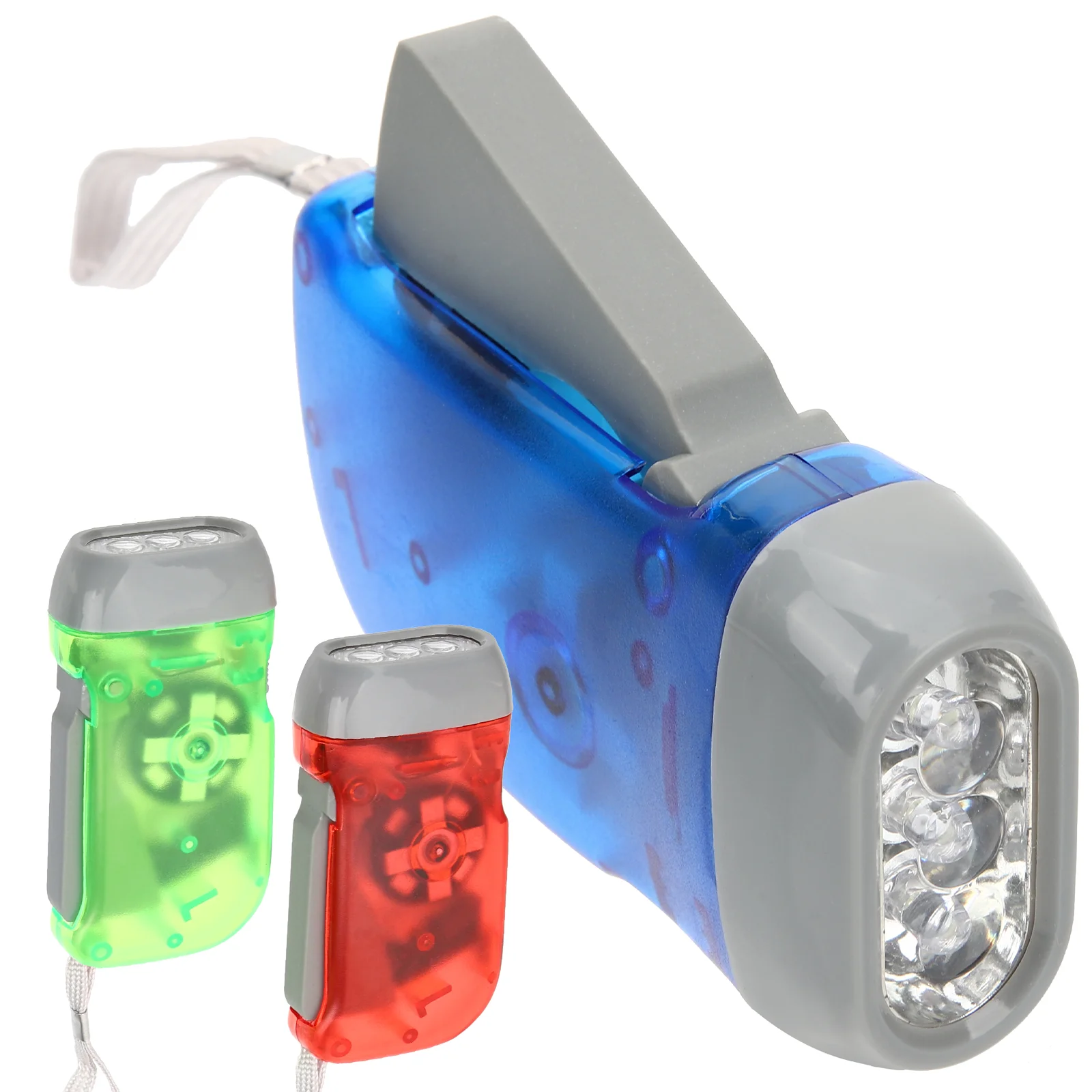 

Hiking Flashlight Hand Crank Lantern Small Flashlights Bulk Spring Pole Dogs Portable Torch LED Shake Generator