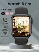 Relógio inteligente 8 pro masculino resposta chamada rastreador de fitness calculadora smartwatch feminino para apple android telefone pk i8 pro max hd display