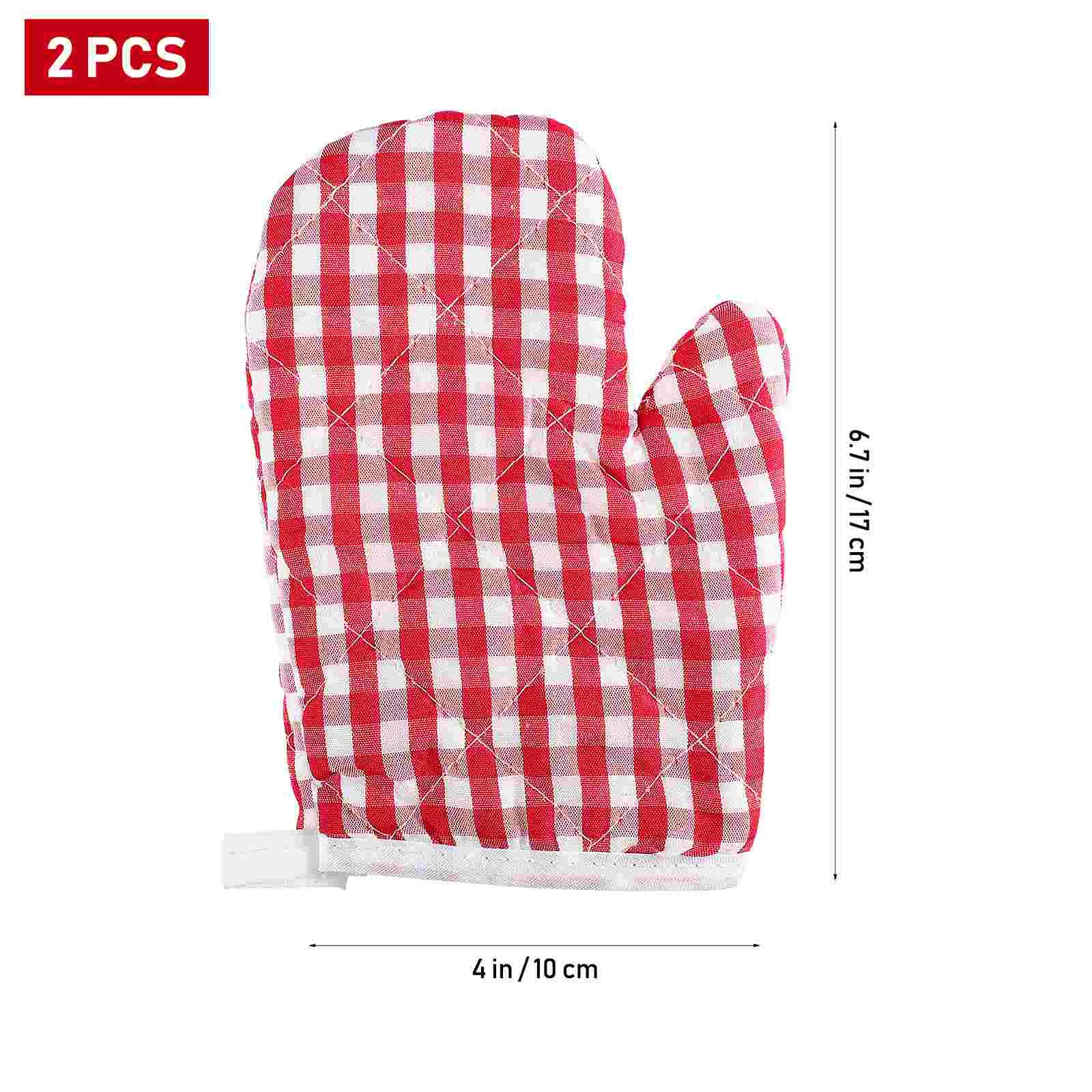 

Oven Mitts Kids Gloves Resistant Heat Pot Children Play Baking Holders Toddlers Kitchen Mits Mitt Toddler Red Microwave Mini