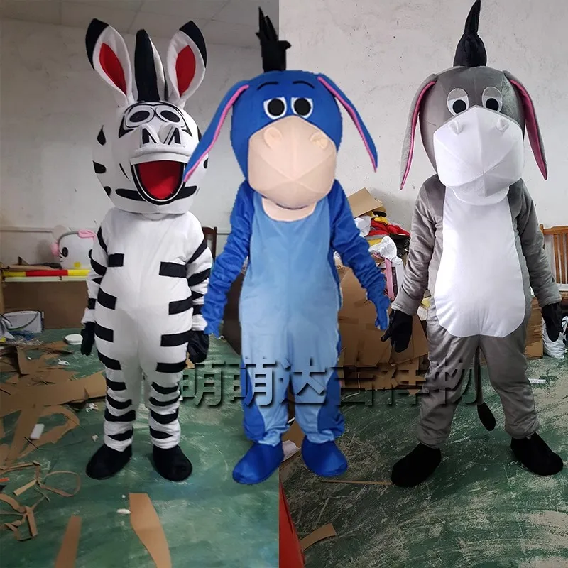 Новый взрослый черно-белый костюм талисмана кота на Хэллоуин Рождественское