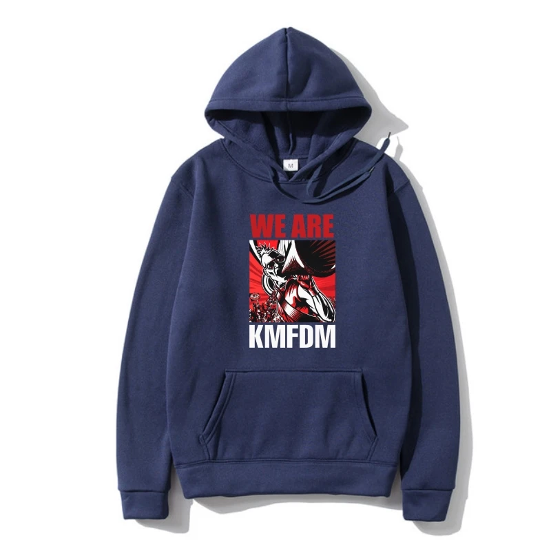 

KMFDM WE ARE KMFDM INDUSTRIAL FRON 242 DIE KRUPPS MDFMK EBM Новая черная верхняя одежда для мужчин Высокое качество Толстовка худи Hoodys