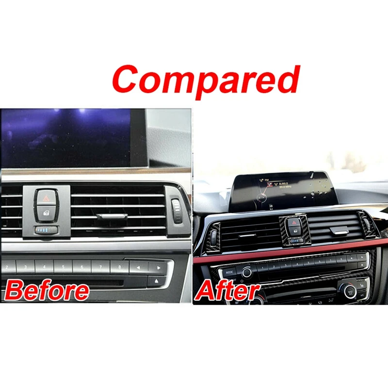 3 шт. наклейки на решетку вентиляционного отверстия из углеродного волокна для BMW