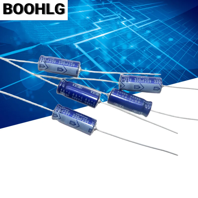 Алюминиевый электролитический конденсатор Nichicon 25 в 330 мкФ 8x20 VX