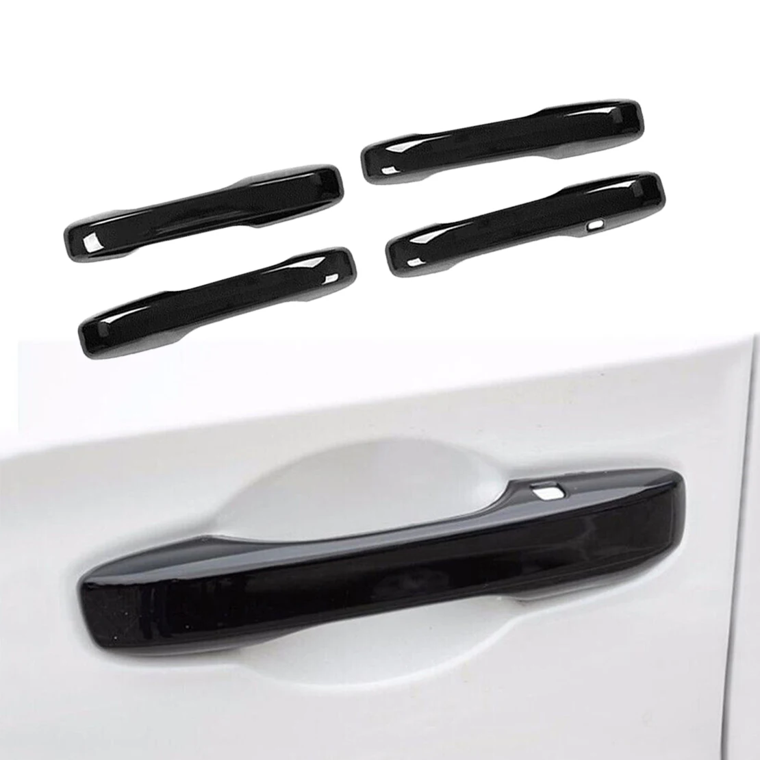 

4Pcs/Set Exterior Door Handle Cover Single Hole Trim Molding Fit for Honda CR-V 2023 2024 ABS Gloss Black