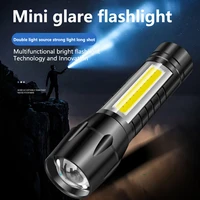 mini flashlight aluminum alloy usb rechageable camping flashlights outdoor night safe hiking traveling emergency survival lamps