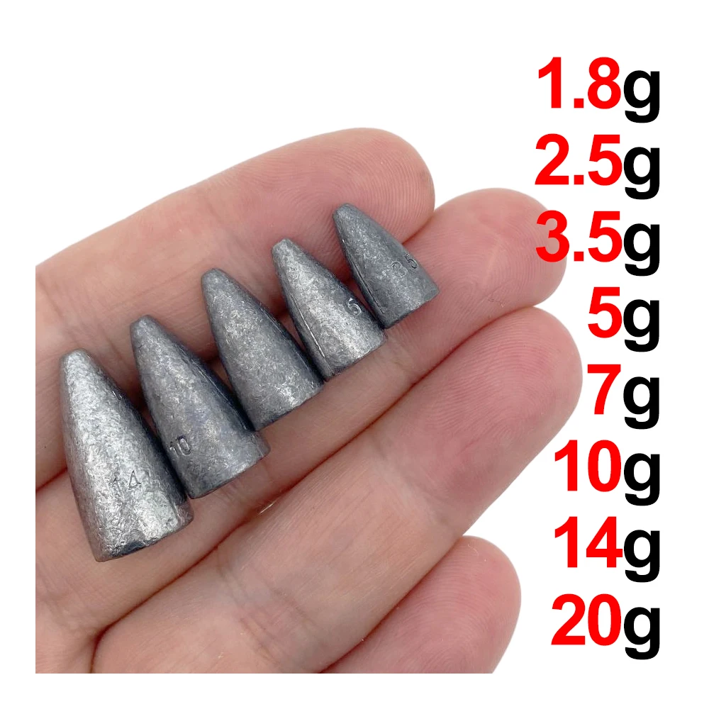 

Bullet lead fishing set drop heart lead drop soft bait crank hook