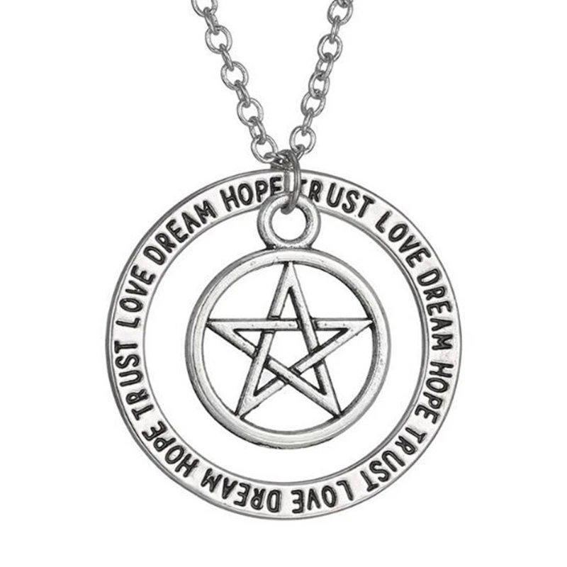 Готическая сверхнатуральная подвеска с пентаграммой любовь мечта жизнь дерево никогда не сдавайся независимо от того, независимо от того, Wbere чокер женские ювелирные изделия