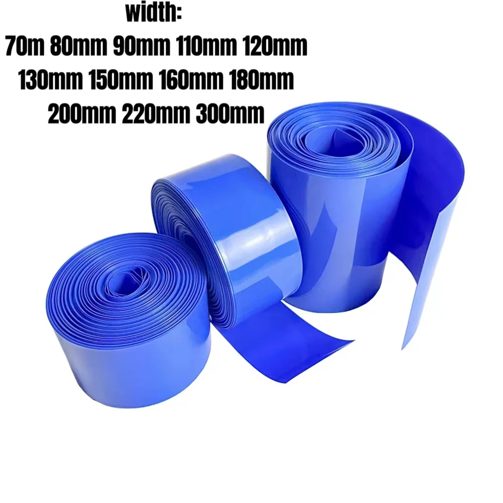 1-метровая Термоусадочная Трубка Из ПВХ Синяя Для Батарей 18650 Изоляция Кабеля