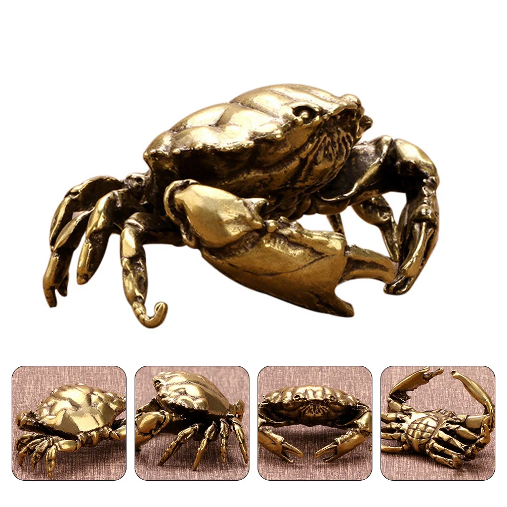 

Crab Figurine Statue Brass Animal Decor Sculpture Ornament Tea Shui Feng Chinese Wealth Crabmantis Animals Ocean Sea Zen Garden