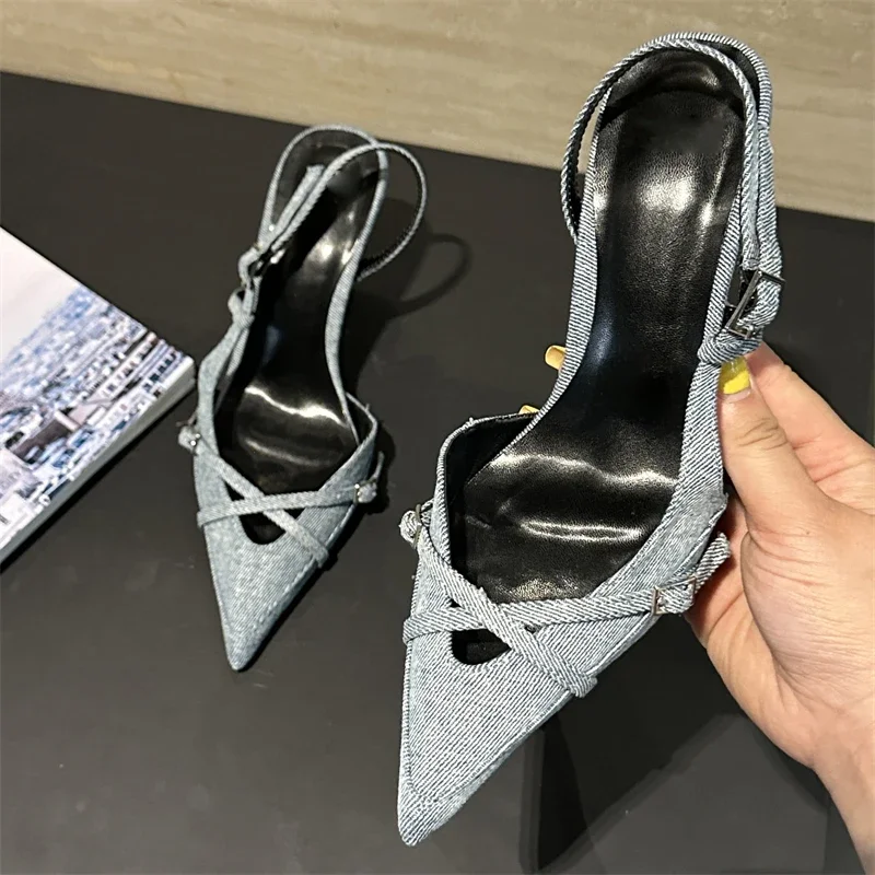 Eilyken/пикантные женские туфли-лодочки с узким ремешком и пряжкой дизайнерские