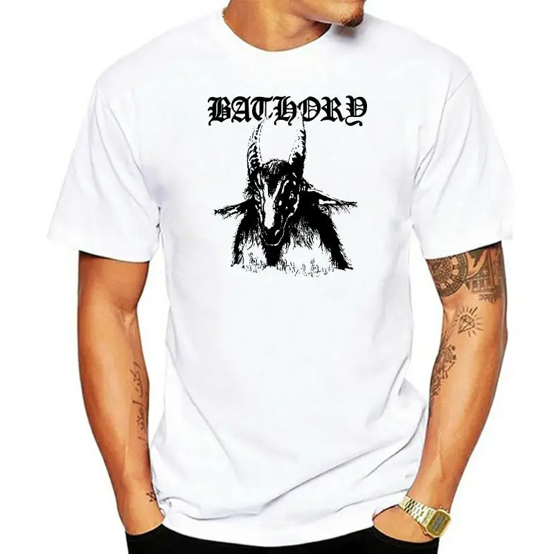 

Bathory First album 1984 T shirt WHITE Swedish extreme metal band