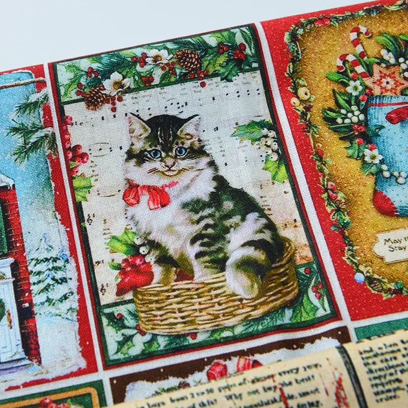 

Cotton Fabric, Plant Flowers, Handmade DIY Clothing, Children's Cotton Fabric, Vintage Handbook Style