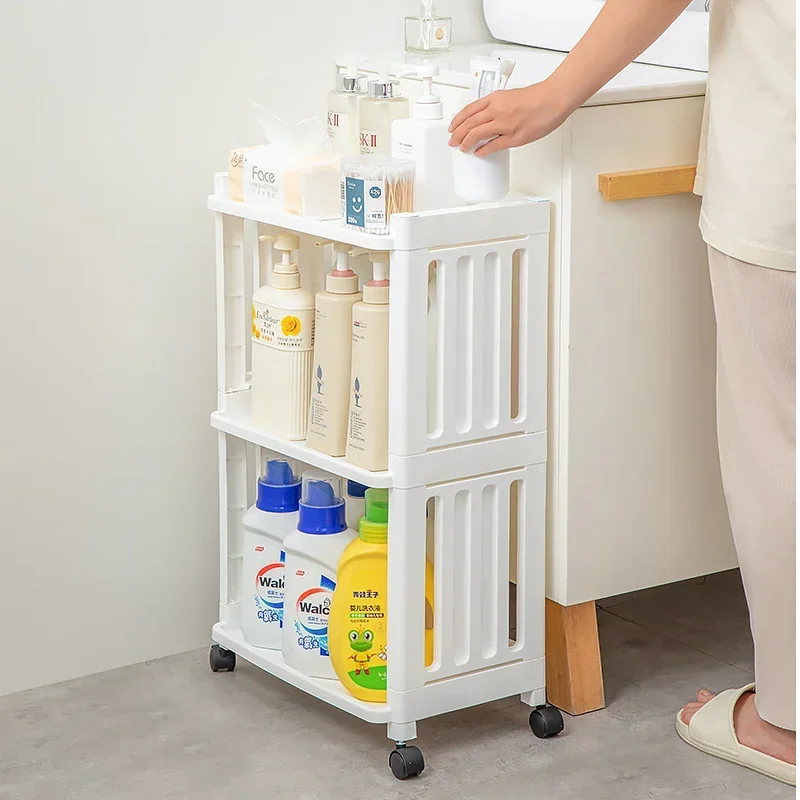 Скидка! Бытовые стеллажи для хранения многослойная пластиковая система ванной и