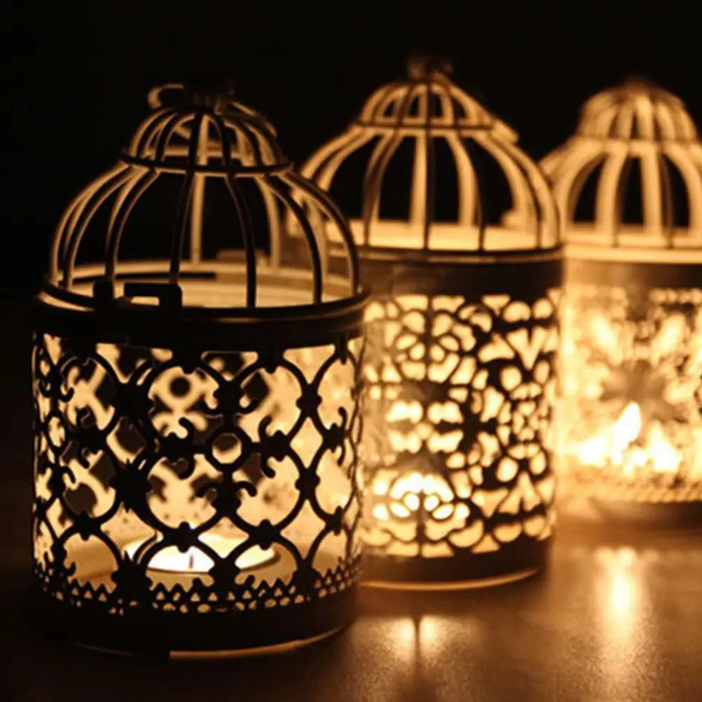 

Nodic Moroccan Lantern Candle Holder Hanging Lantern Vintage Candlestick Bar Wedding Home Decor Party Supplies