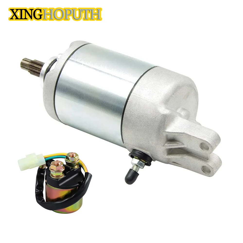 Starter Motor & Solenoid Relay for Honda FourTrax Foreman TRX450FE ES 2005-2011 18638 31200-HM7-003 31200-HM7-A41