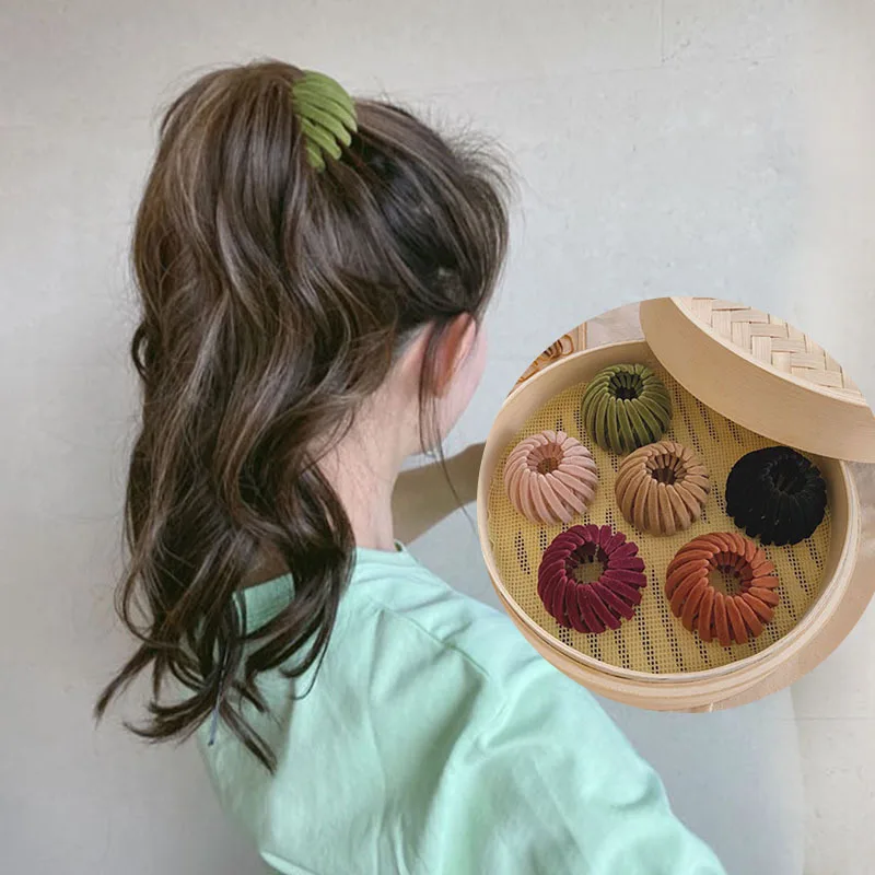 

IHUES Korean Style Bird Nest Grab Clip for Women Hair Curling Tool High Horse Tail Hair Claw Girl Daily Decoration