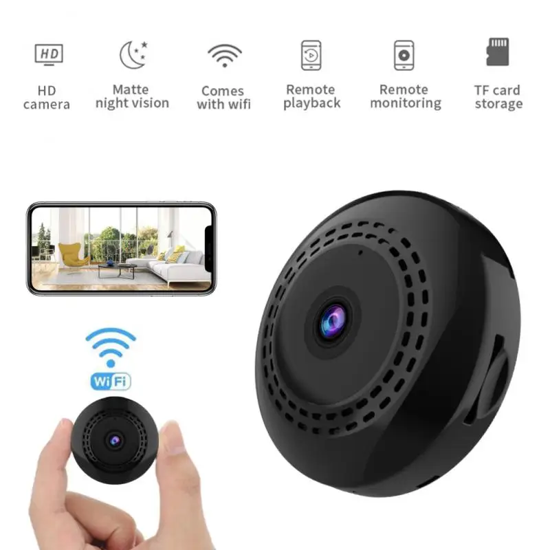 

Mini Camera C2 WiFi 1080P Wireless Night Vision Nanny Camera Motion Detection Alert Audio Video Recorder Surveillance Cam