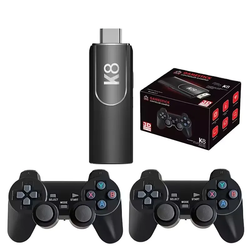 K8 Игровая приставка с двойным беспроводным геймпадом 2 4G поддержка 4K HD выход
