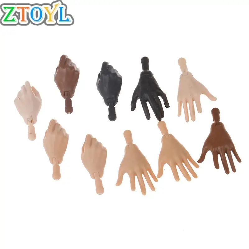 Original Doll Replacement Hands Feet DIY Assembling Doll Accessories Brown Beige Black Big Click 1/6 Size Doll Parts