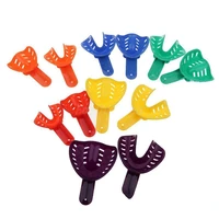 12pcs colorful dental impression trays plastic materials teeth holder kit dental trays materials oral care for adult childrenls