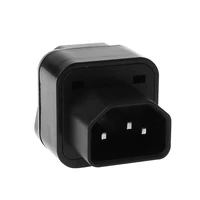 iec 320 c14 to universal female power adapter ac power plug connector black drop shipping