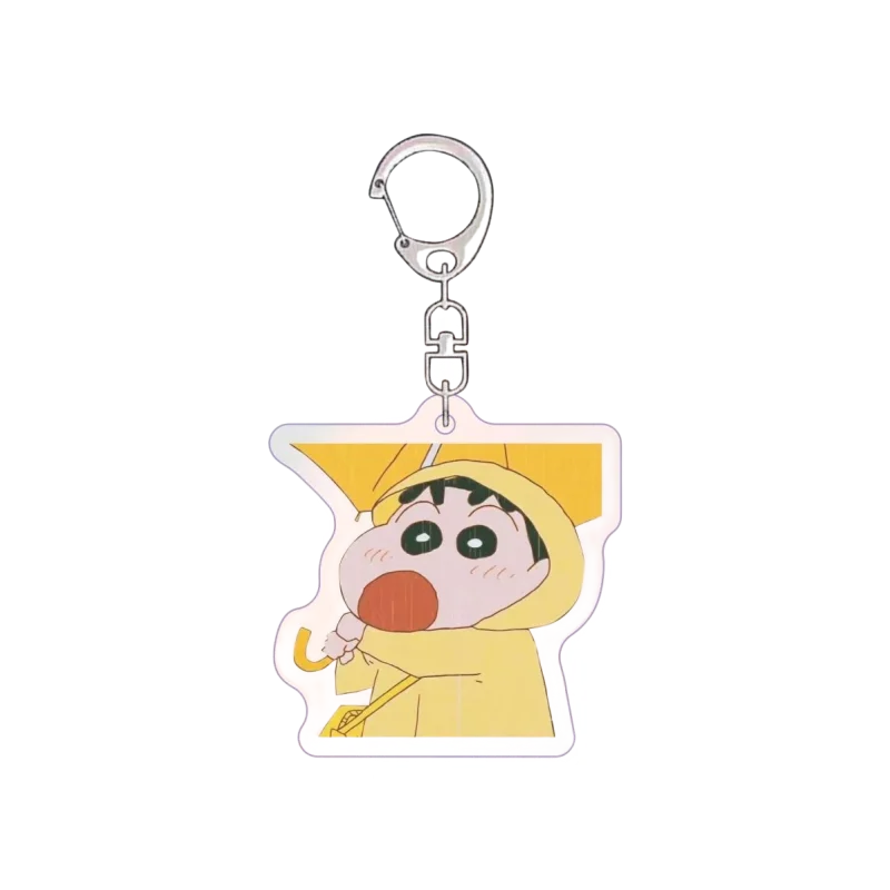 Фото Crayon Shinchan, мультяшный анимационный периферийный брелок для ключей, забавный, высококачественный, милый школьный рюкзак, маленький кулон, подарок на день рождения №4