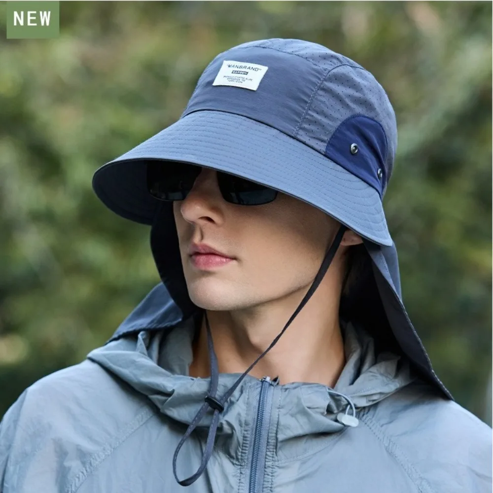 Новая дышащая пляжная кепка с защитой от УФ-лучей шаль для защиты шеи рыбацкая