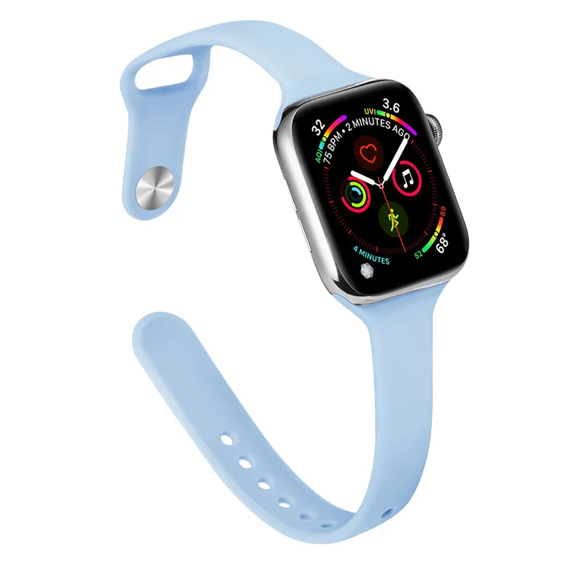 

Ремешок силиконовый для Apple Watch Band 45 мм 44 мм 38 мм 42 мм 40 мм, резиновый спортивный браслет для смарт-часов iWatch Series 7 6 SE 5 4