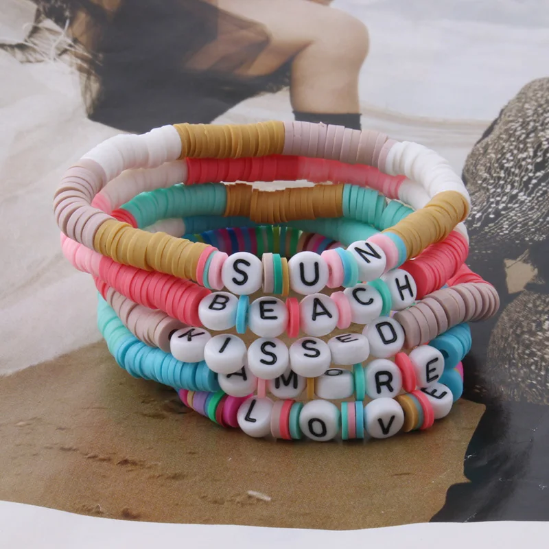 

NeeFu WoFu Girls bracelets Letter DIY name custom bracelet Bohemian folk-custom Bracelets For Women stainless steel Jewelry
