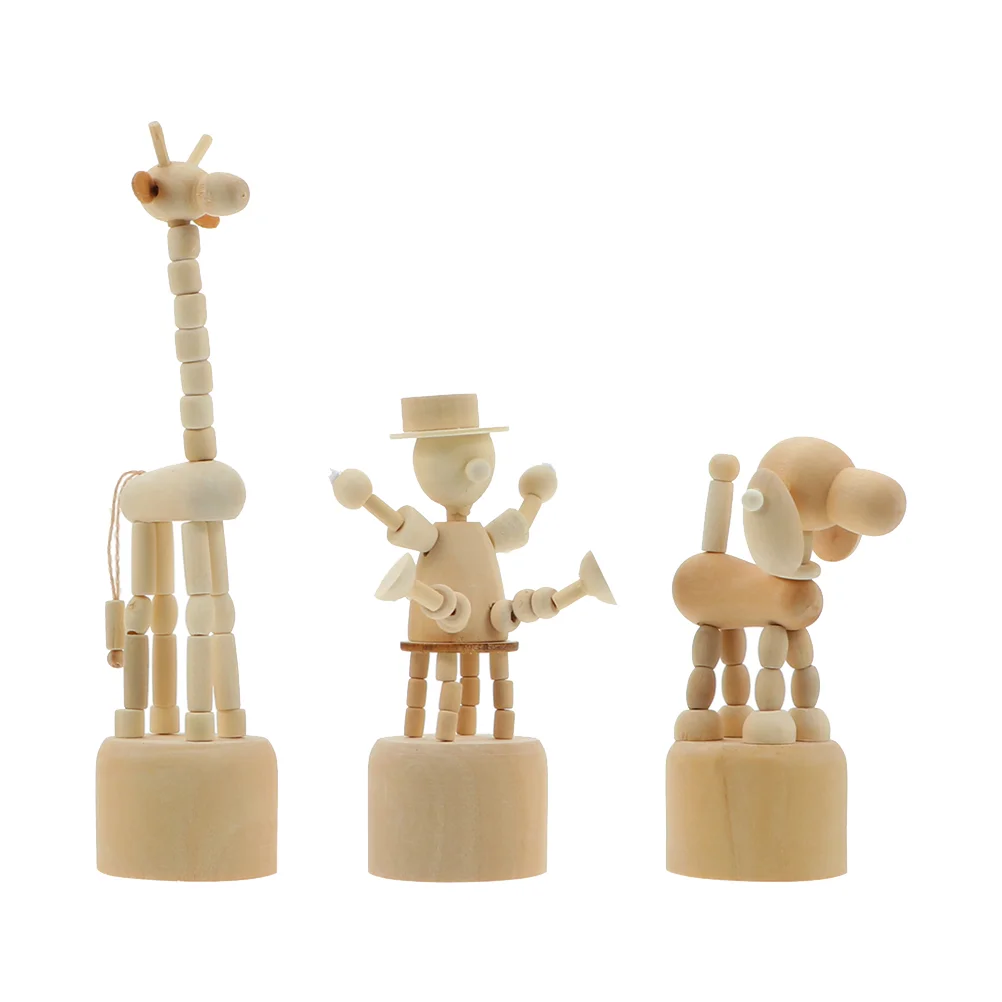 

3Pcs Creative DIY Wood Crafts Household Window Decorations Lovely Dog Decors