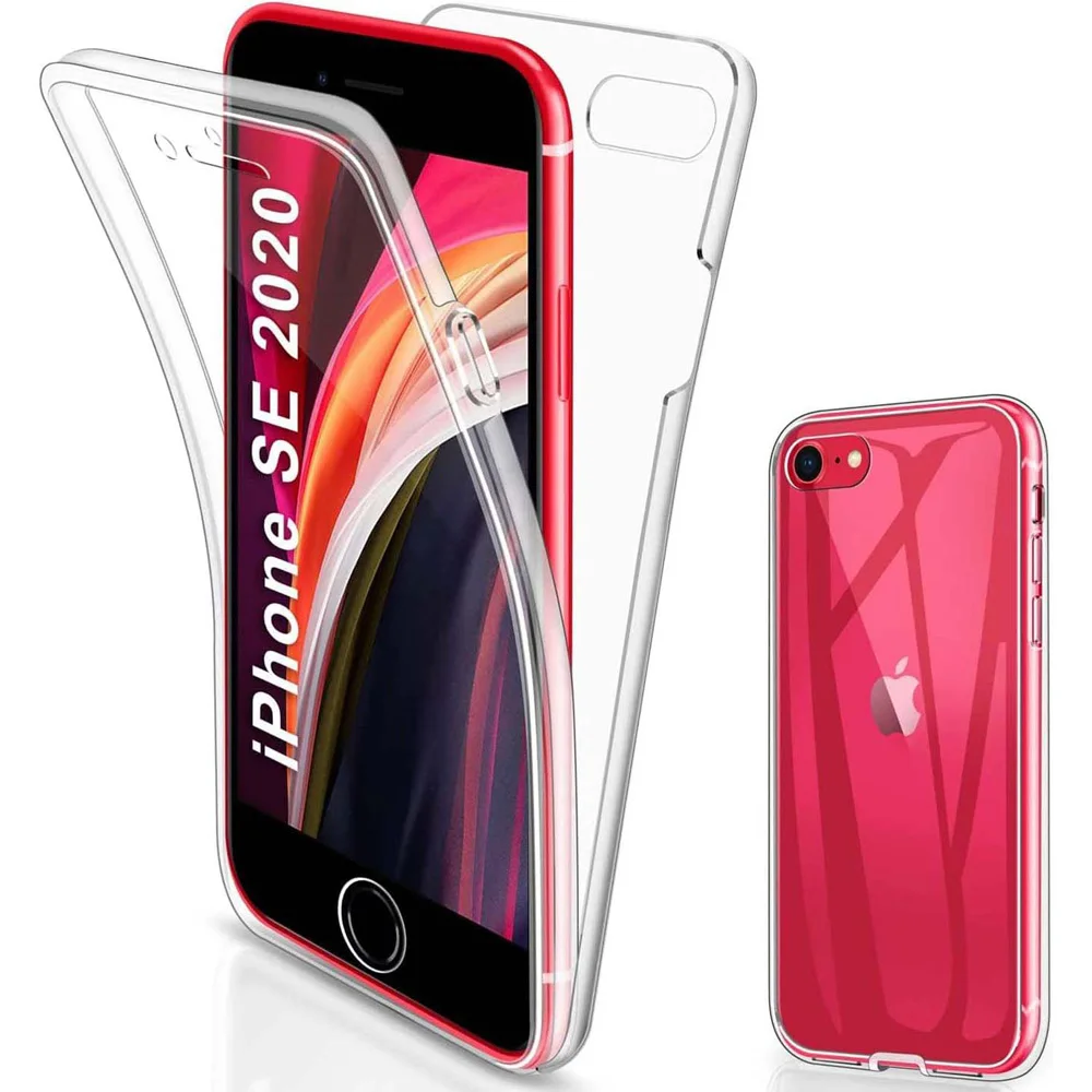 360 двухсторонний противоударный чехол для iPhone SE 2020, прозрачный полноразмерный защитный чехол для iPhone SE 2022 SE 2016, iPhone 8 7 5s 360 двухсторонний противоударный чехол для iPhone SE 2020, прозрачный полноразмерный защитный чехол для iPhone SE 2022 SE 2016, iPhone 8 7 5s