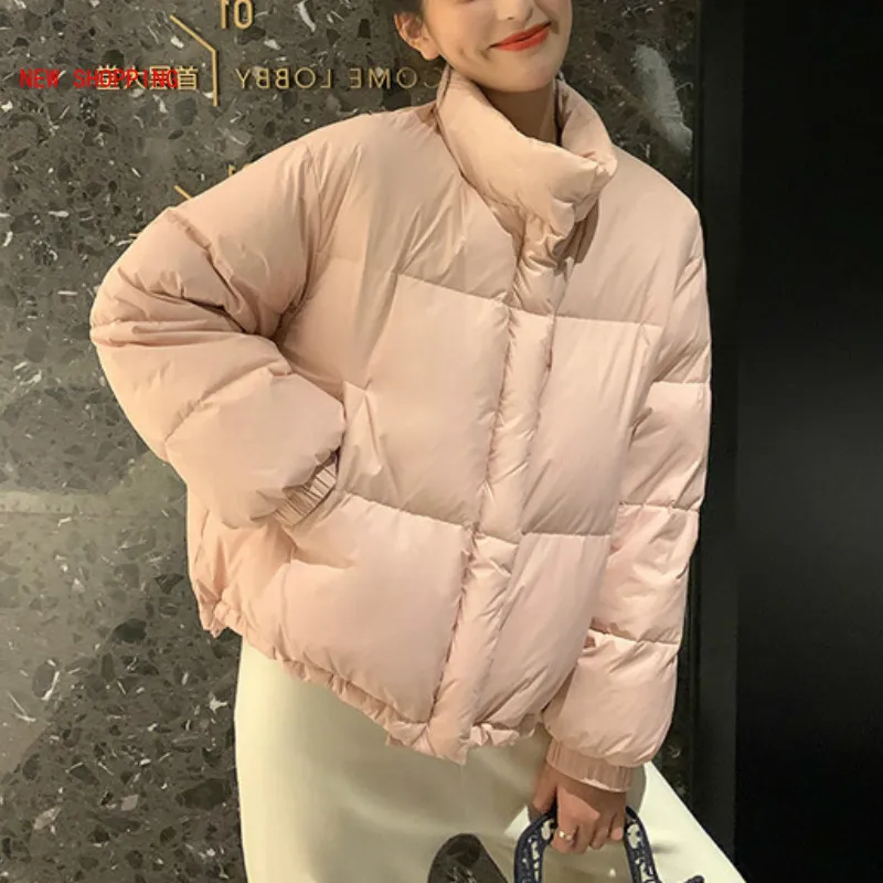 Women Fashion Fluffy Winter Parkas Thick Warm Padded Cotton Coat Women Long Sleeve Loose Female Outerwear Chic Oversized Jacket