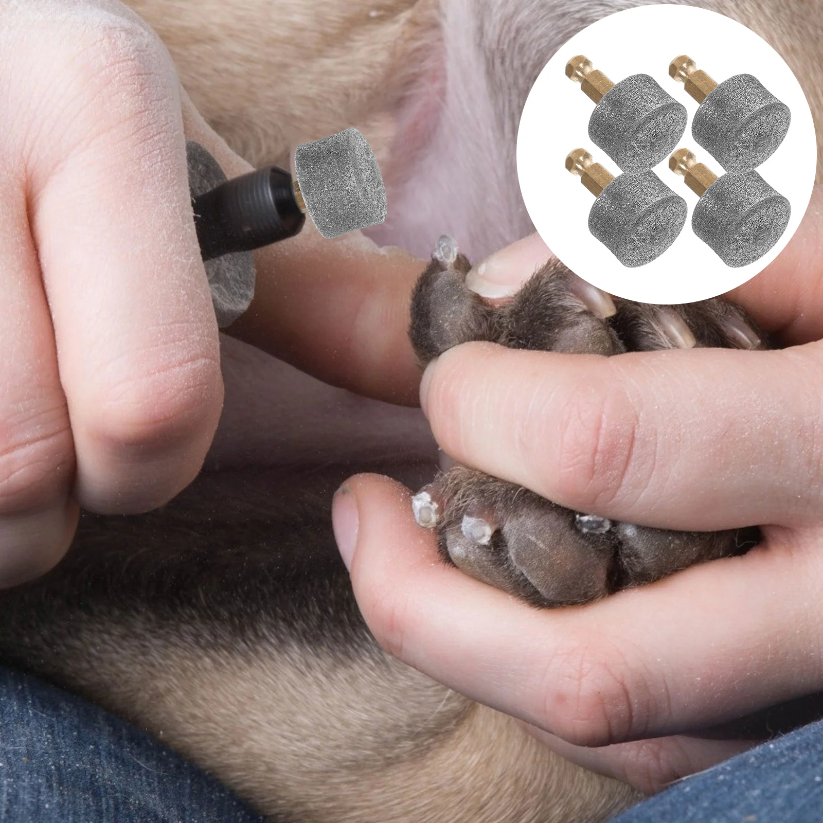 

5 Pcs Nail Drill Pet Polisher Wheel Electric Files Grinding Head Accessories Hand Tools Clipper Paws Grooming