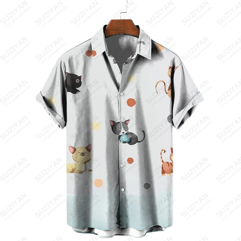 

Stripped Fashionable Printed Especial British Shirts England Linen Shirt Summer Short Sleeve Beach Linen Shirts Men Y2K