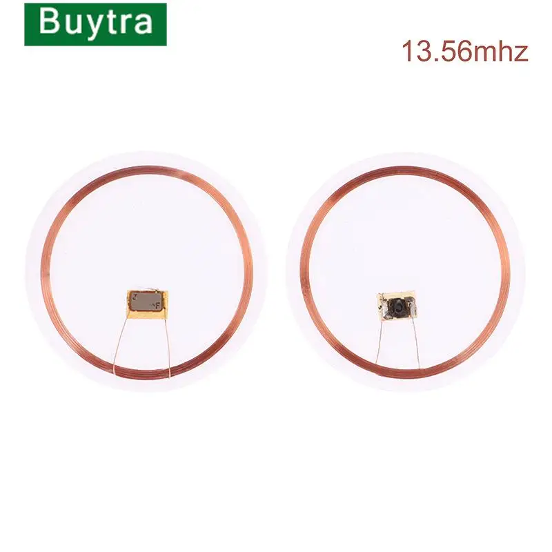 

2Pcs IC 13.56MHz Key Fob Ring RFID NFC Tags Circular Copper Line Naked Coil Chip Access Control Keyfob