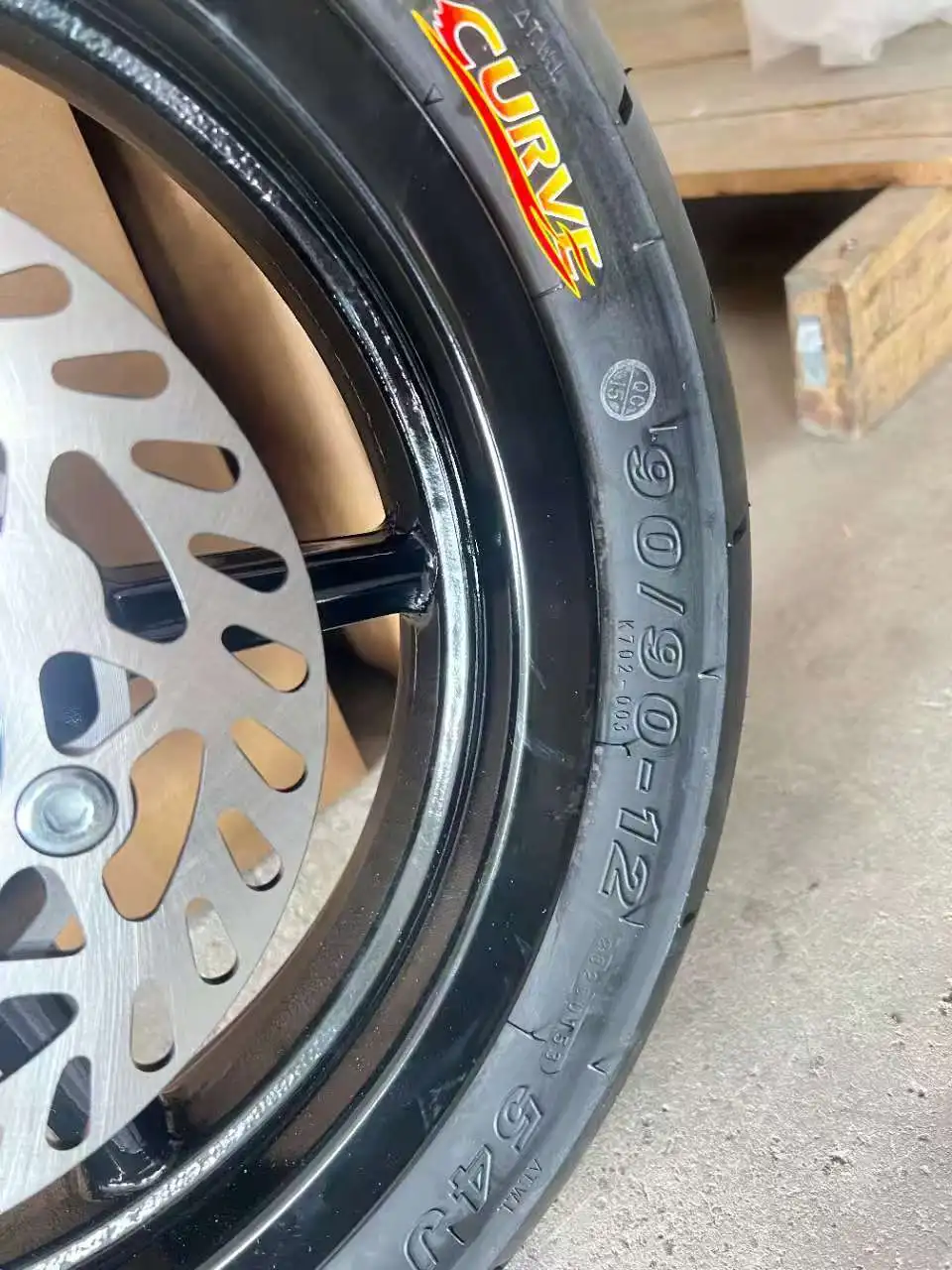 12-дюймовые передние и задние колеса Supermoto с шинами 9090-12, 12070-12, алюминиевыми дисками 2.5*123.0*12 дюймов, сцепными дисками и цепными звездочками (art.: 3920dae3639fb) - 3920dae3639fb