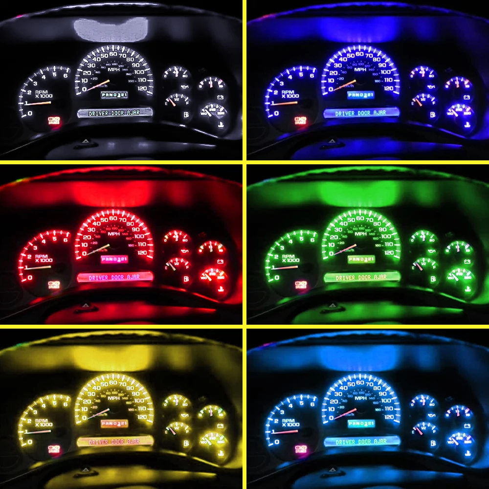10x новинка 2016 6SMD T5 W3W W1.2W сверхъяркая фотолампа Автомобильная приборная панель