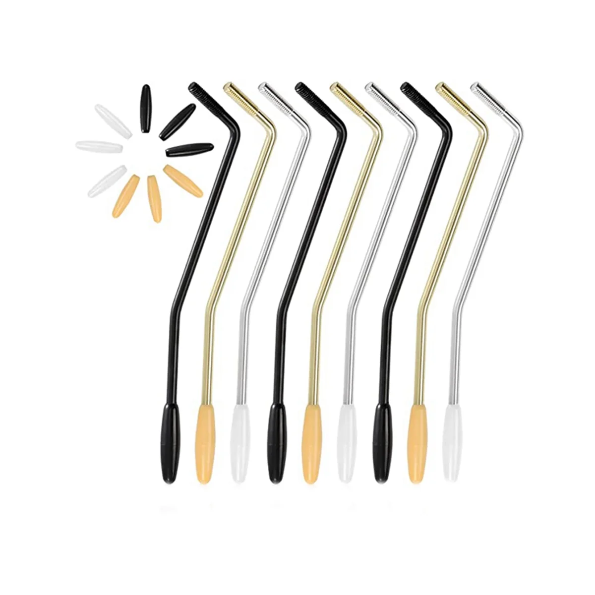 

9 Pack Threaded Tremolo Arm, 6MM Tremolo Bar, Tremolo Arm with Tips for , Electric Guitar, Tremolo System