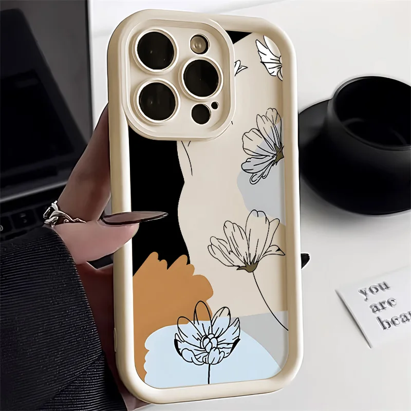 Абстрактный чехол для телефона iPhone 15 11 12 13 14 Pro Max X XR XS 7 8 Plus 6 6S SE 2020 противоударный