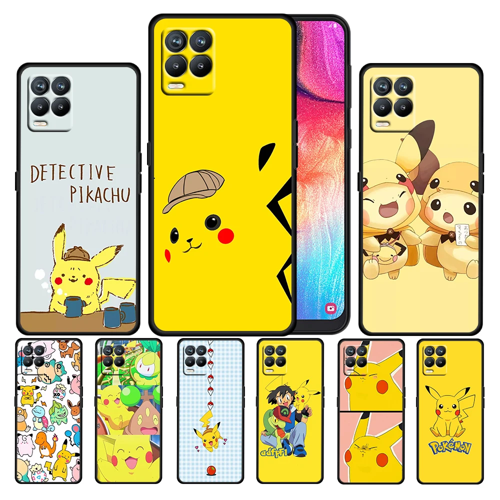 

Pikachu Baby Cartoon For OPPO GT Master Find X5 X3 Realme 9 8 6 C3 C21Y Pro Lite A53S A5 A9 2020 Black Phone Case Cover Capa