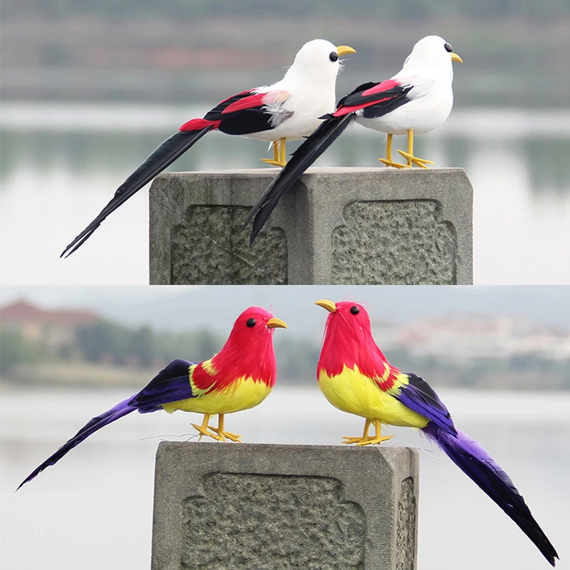 Креативная искусственная птица-попугай Искусственное перо модель фигурка