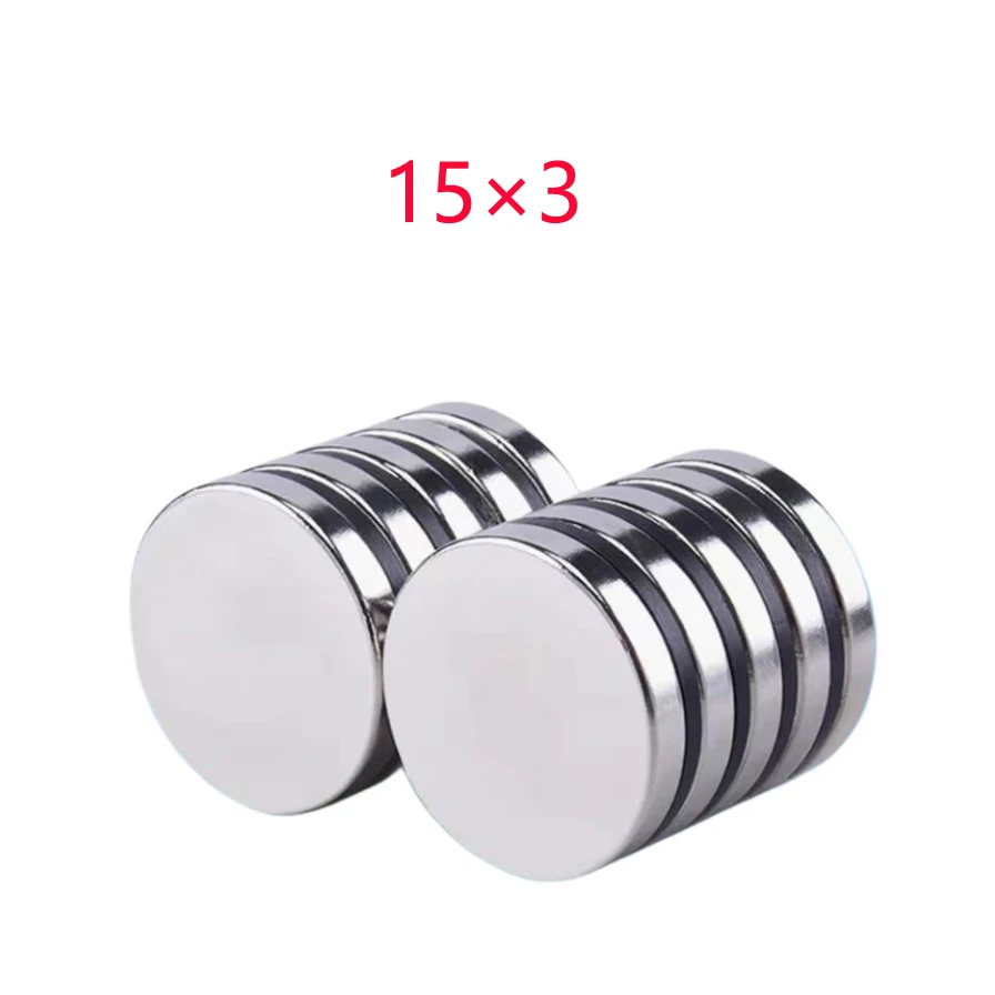 

5/10/20pcs 15x3 mm Thick Neodymium Magnets Disc Fridge Crafts Powerful Magnetic Small Round Disc Rare Earth Magnets Search Magne