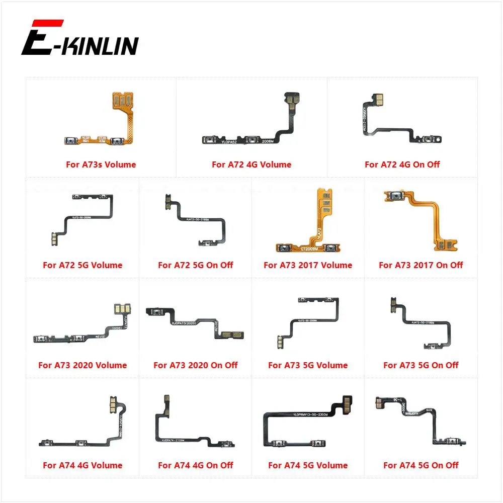 Гибкий кабель для кнопки регулировки громкости OPPO A72 A73 A73s A74 4G лента-брелок 2020 2017