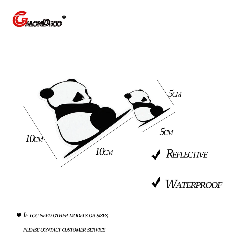 Виниловые наклейки S057, светоотражающие Мультяшные панды для автомобиля, мотоцикла, ноутбука, чемодана, водонепроницаемая наклейка, модификация автомобиля, защита от царапин