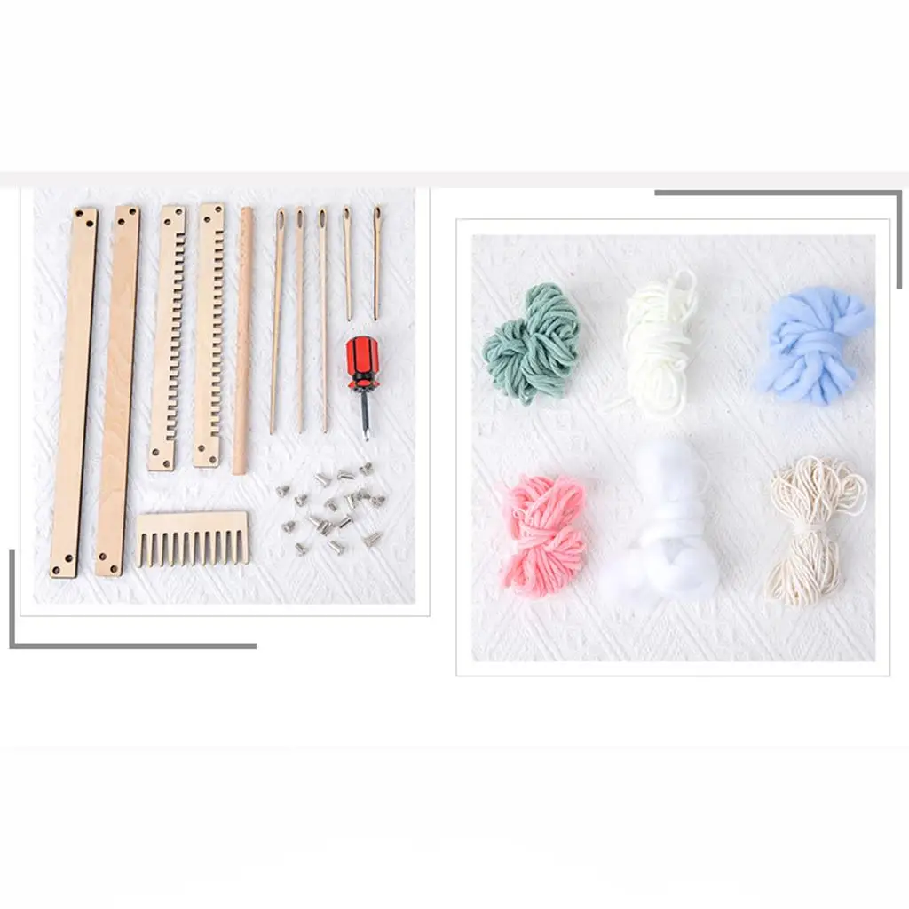 

Weaving Looms Set Handcraft Wooden Loom Hand-Knitted Machine for Kids Adult