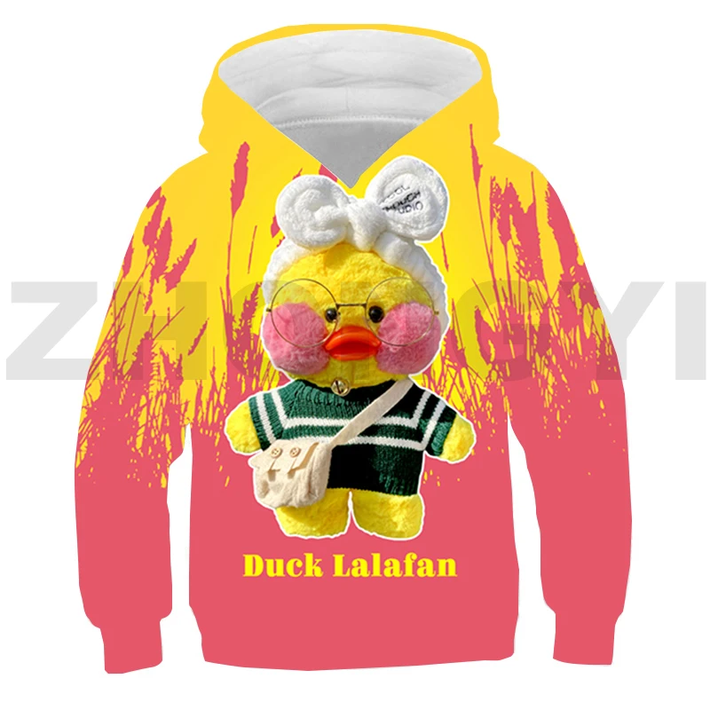 

Толстовка с капюшоном для мальчиков, свитшот с 3D мультяшным принтом «лалалафан утки», пуловер в стиле хип-хоп, свободная уличная одежда в ст...