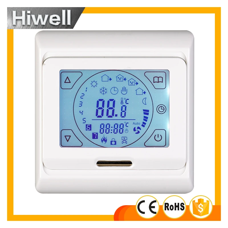 

Touch screen Floor Heating Thermostat Weekly Programmable Electric Heating Film Temperature Thermostats