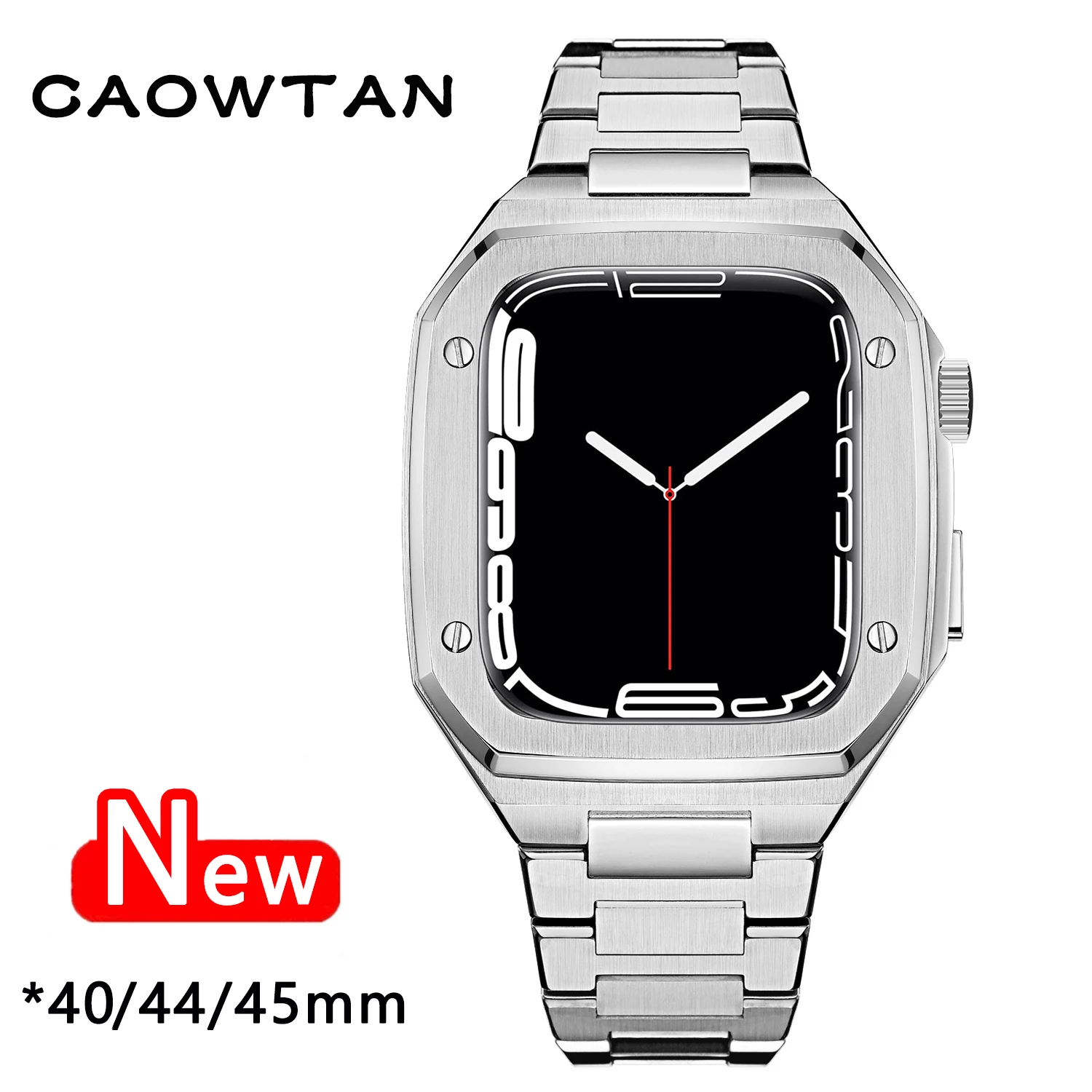 

40mm luxury case+Strap For Apple Watch band Mod 45mm 44mm Modification Kit frame Metal for iWatch series 7 6 SE 5 4 3 Correa